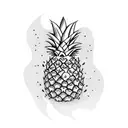 stoned pineapple with a joint tattoo design idea