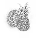 stoned pineapple with a joint tattoo design idea