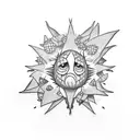 stoned pineapple with a joint tattoo design idea