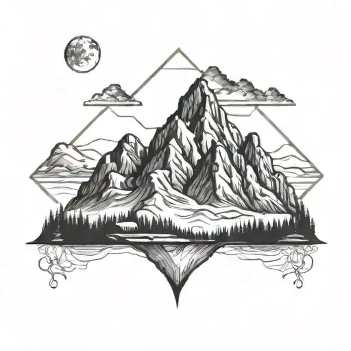Lake District Mountains Tattoo tattoo design idea