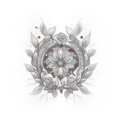 olive wreath   tattoo design idea