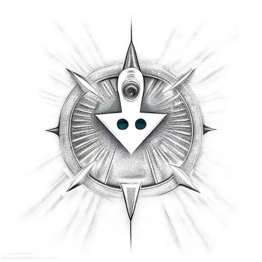 Alien abduction scene with a hidden Illuminati symbol tattoo design idea