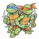 Michelangelo tmnt tattoo design idea