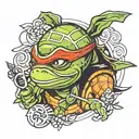 Michelangelo tmnt tattoo design idea