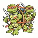 Michelangelo tmnt tattoo design idea