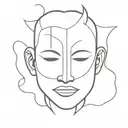 sad boy cry on the mask  tattoo design idea