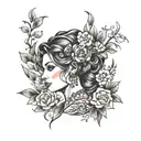 sleeve tattoo for a woman to demonstrate her life. Raised by a single mom who is her best friend. Grandfather raised her tattoo design idea