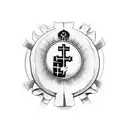 Cross with sacred heart in the middle of it tattoo design idea