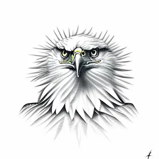 eagle pinetrees tattoo design idea
