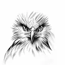 small eagle flying over pinetrees tattoo design idea
