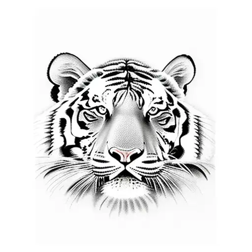 tiger stripe peck tattoo design idea