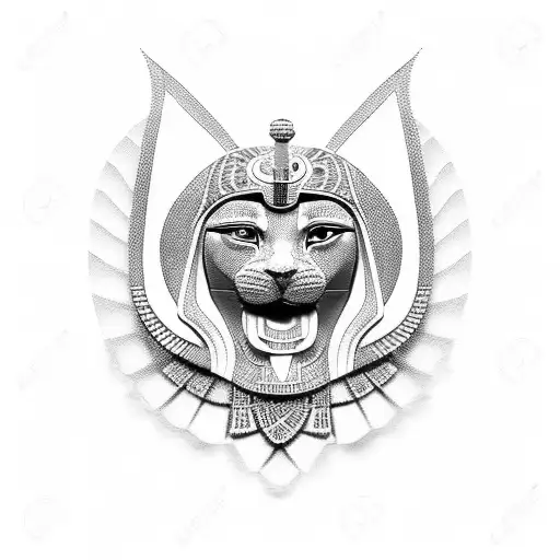 Sekhmet the Egyptian godess tattoo design idea