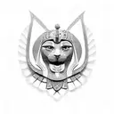 Sekhmet the Egyptian godess tattoo design idea