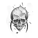 skull king tattoo design idea