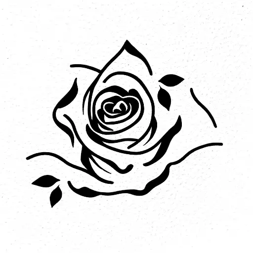 a full rose in flame  tattoo design idea