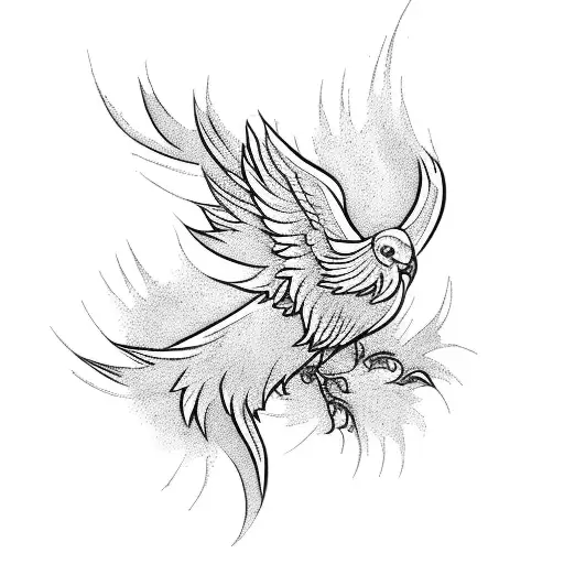 Phoenix tattoo design idea