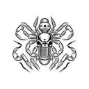 A mechanical scorpion tattoo design idea