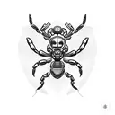 A mechanical scorpion tattoo design idea
