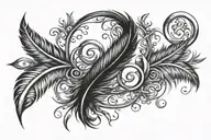 Feather + infinity symbol tattoo design idea