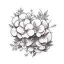 hydrangea tattoo design idea