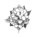 hydrangea tattoo design idea