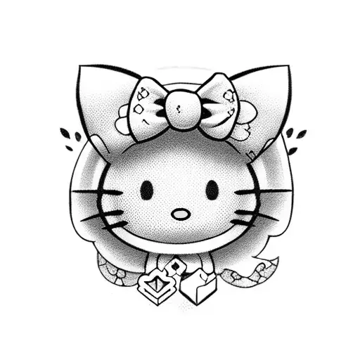 hello kitty scary  tattoo design idea