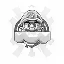 mario bomb, buster sword, a crowbar, and call of duty ghost tattoo design idea