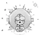 mario bomb, buster sword, a crowbar, and call of duty ghost tattoo design idea
