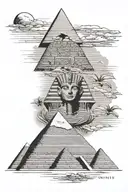 Egyptian pyramid tattoo design idea