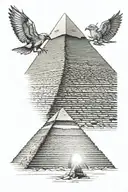 Egyptian pyramid tattoo design idea