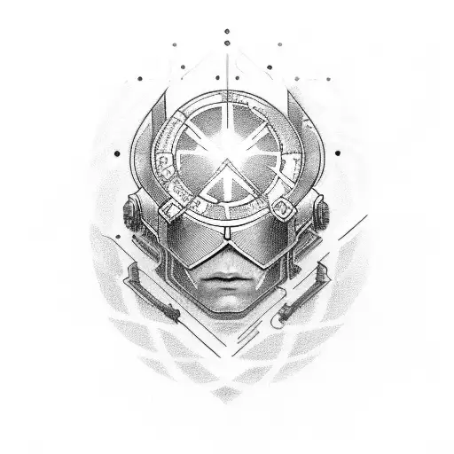 cyber sigils tattoo design idea