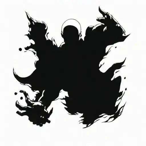 black ink tatto saitama manga inspired tattoo tattoo design idea