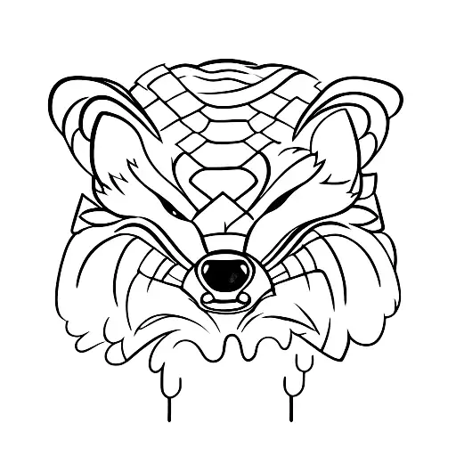 racoon tattoo design idea
