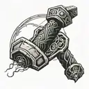 Thor hammer tattoo design idea