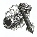 Thor hammer tattoo design idea