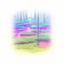 rainbow cypress swamp tattoo design idea