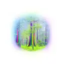 rainbow cypress swamp tattoo design idea