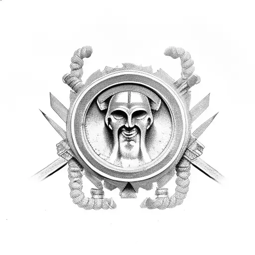 Greek hoplite tattoo design idea