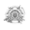 motocross wheel tattoo design idea
