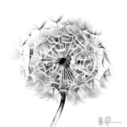 Dandelion tattoo design idea