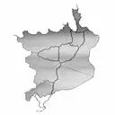 Iraq and Iran map tattoo design idea