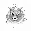 A sleek drift car drifting through a winding mountain road tattoo design idea