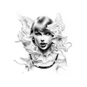 Haunted Taylor Swift tattoo design idea