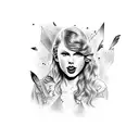 Haunted Taylor Swift tattoo design idea
