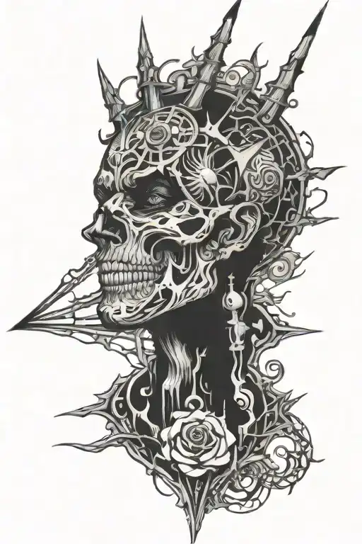 psycho tattoo design idea