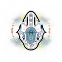 Hamsa Symbol tattoo design idea
