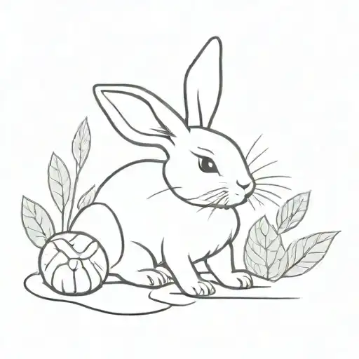 bunny, Named cinnabun, include cinnamon related items  tattoo design idea