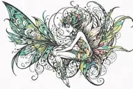 Fairy tattoo design idea