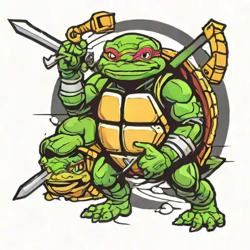 tmnt 1987 cartoon tattoo design idea