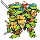 tmnt 1987 cartoon tattoo design idea